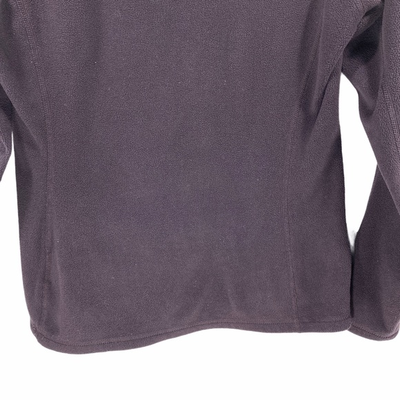 Small Purple Pullover North Face Women's Microvelour 1/4-Zip Fleece Layer Jacket - Picture 9 of 10